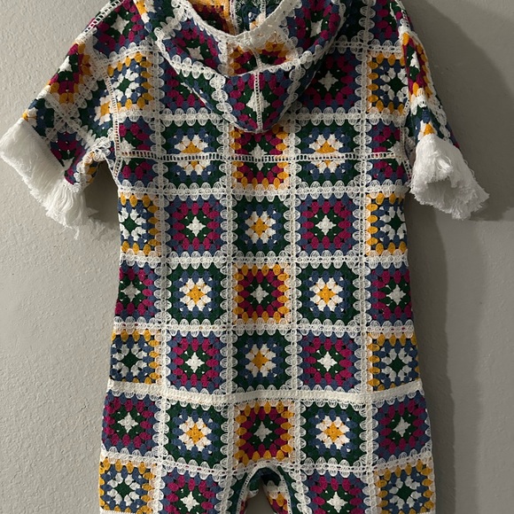 Onepiece Multicolor Crochet Jumpsuit - Picture 8 of 9